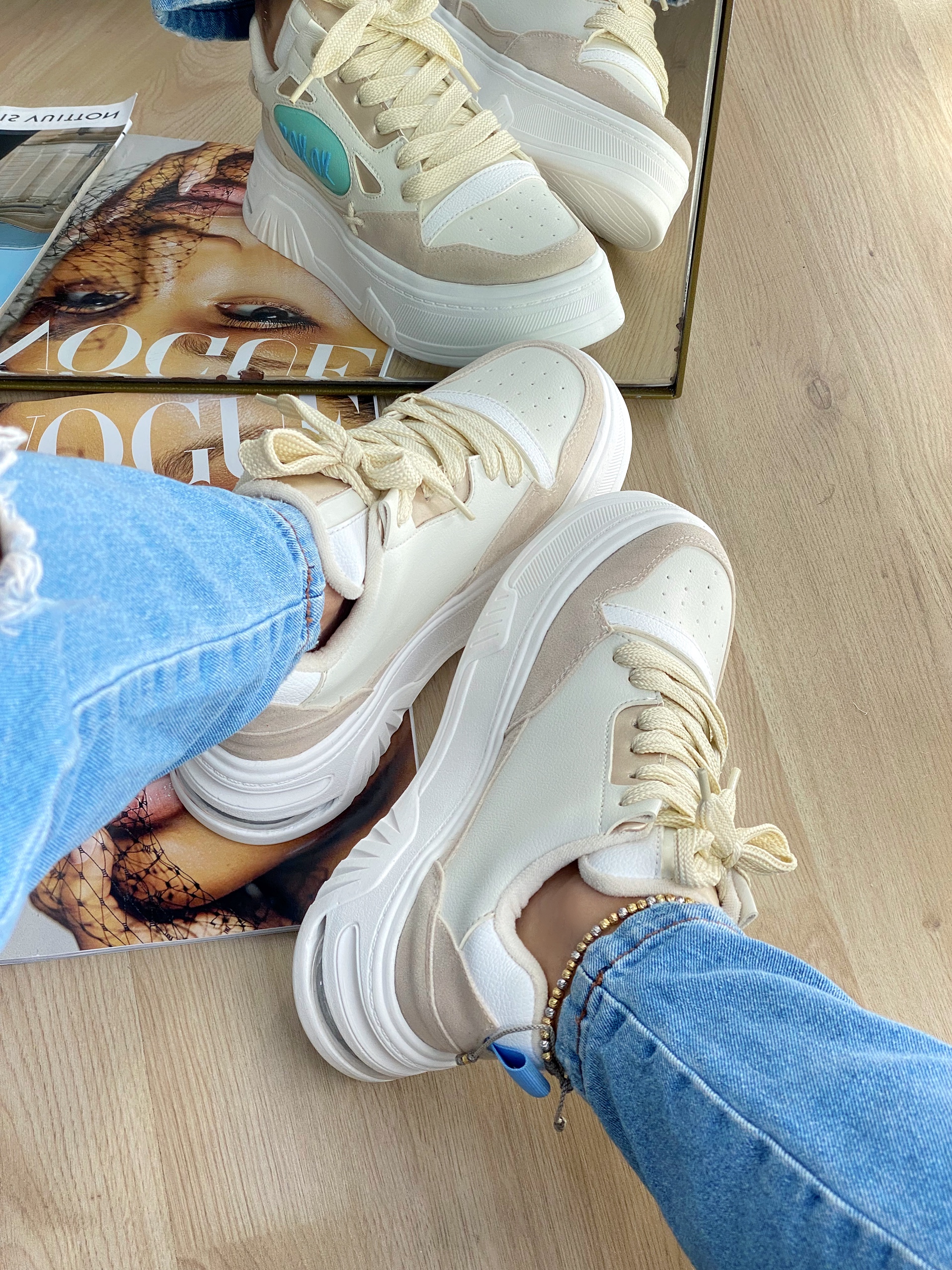 Xoxo beige x turquesa Amo mis Zapatos